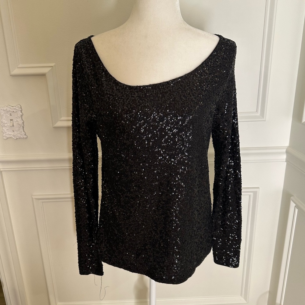 J. Crew Long Sleeve Sequin Blouse Shirt